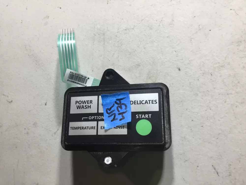 Whirlpool W10779139 W11126040 Washer Membrane Switch AZ45384 | NR439