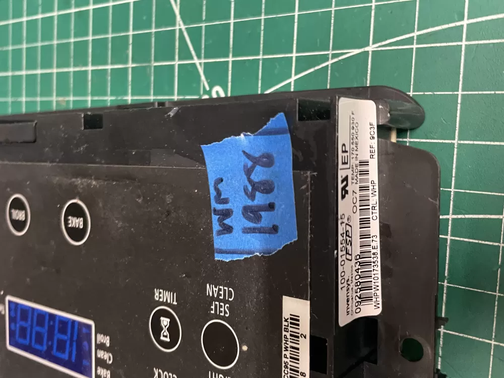 Whirlpool W10173538 Range Control Board Black Overlay AZ208828 | Wm1988