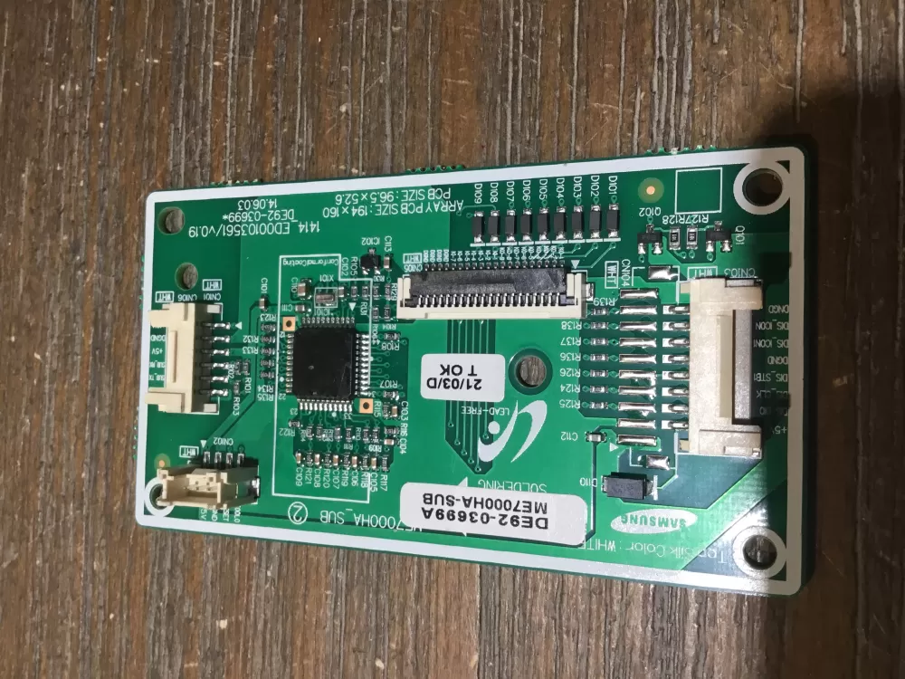 Samsung DE92-03699A Microwave Control Board Panel