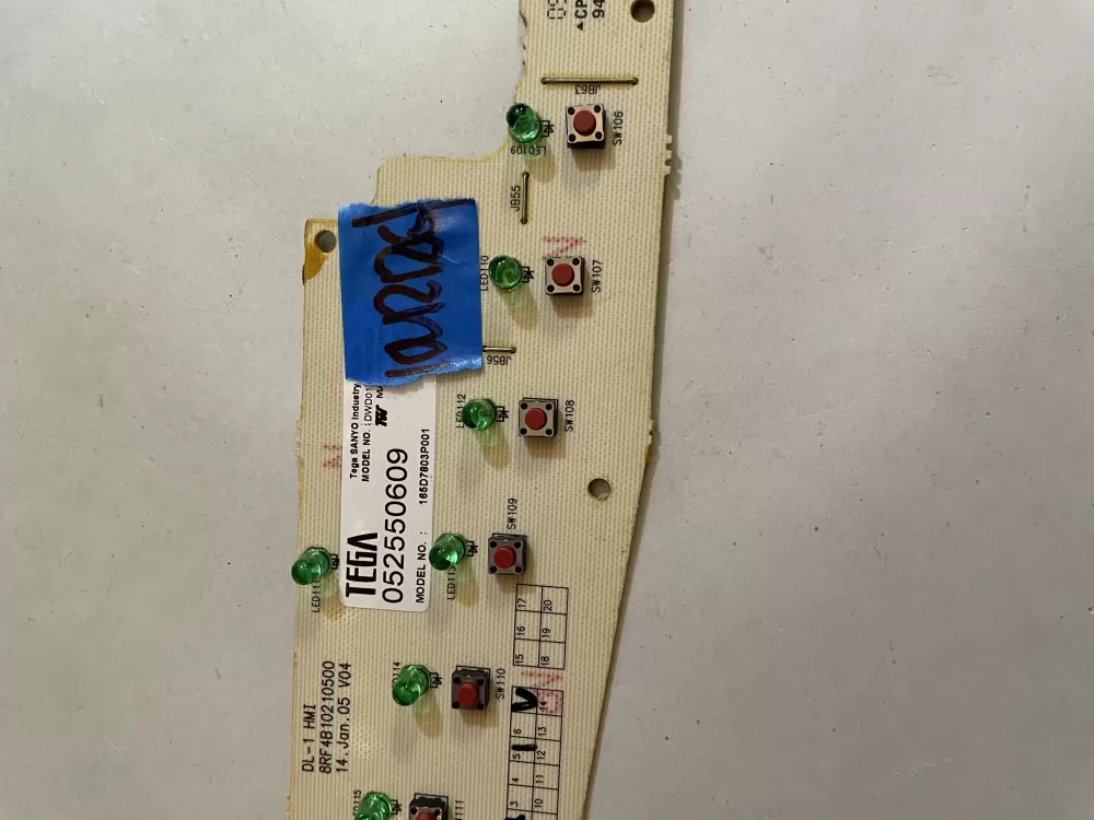 GE 165D7803P001 Dishwasher Control Board AZ149962 | KM2126