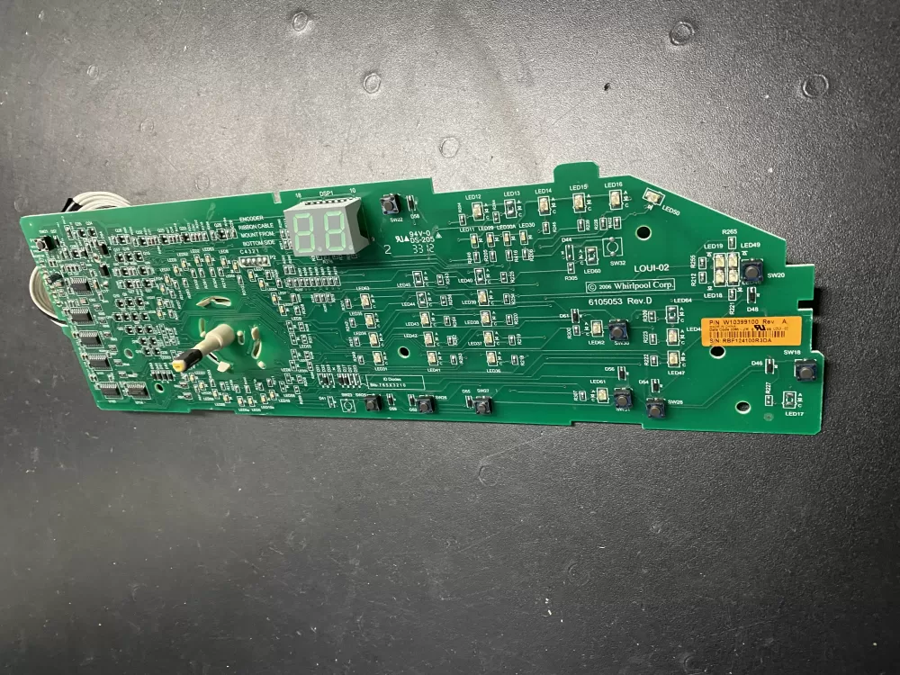 Whirlpool W10399100 W10296457 Washer Control Board