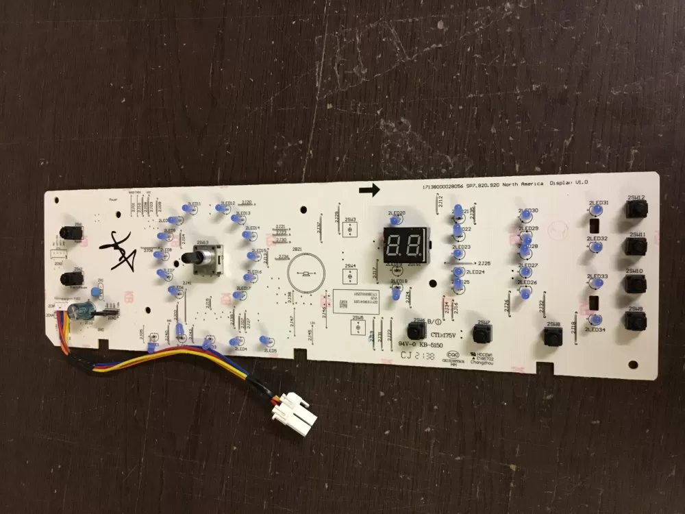 Insignia  17138000028056 Washer Control Board