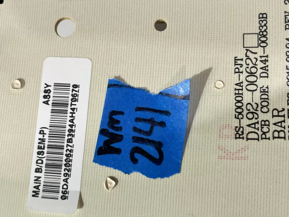 Samsung DA92 00627B Refrigerator Control Board Dispenser AZ200398 | Wm2141