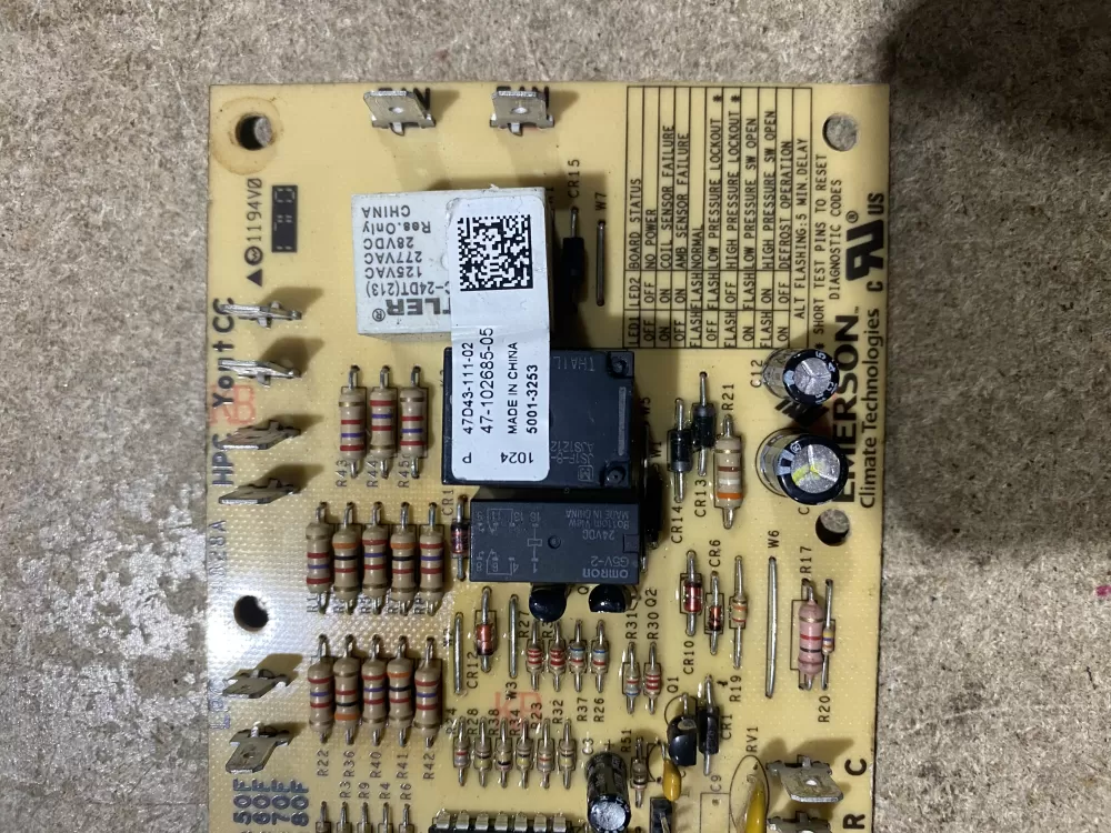 Emerson 47 102685 05 47d43 111 02  d43 Control Board AZ72945 | BK1364