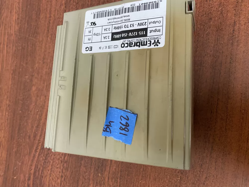 GE Refrigerator Control Board - Part # VCC3 1156 01A 02 AZ53819 | BK1862