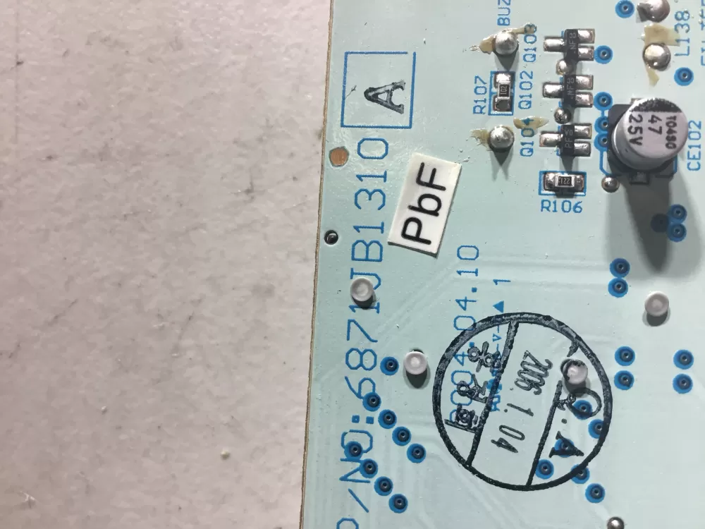 LG 6871JB1310A Refrigerator Dispenser Display Control Board