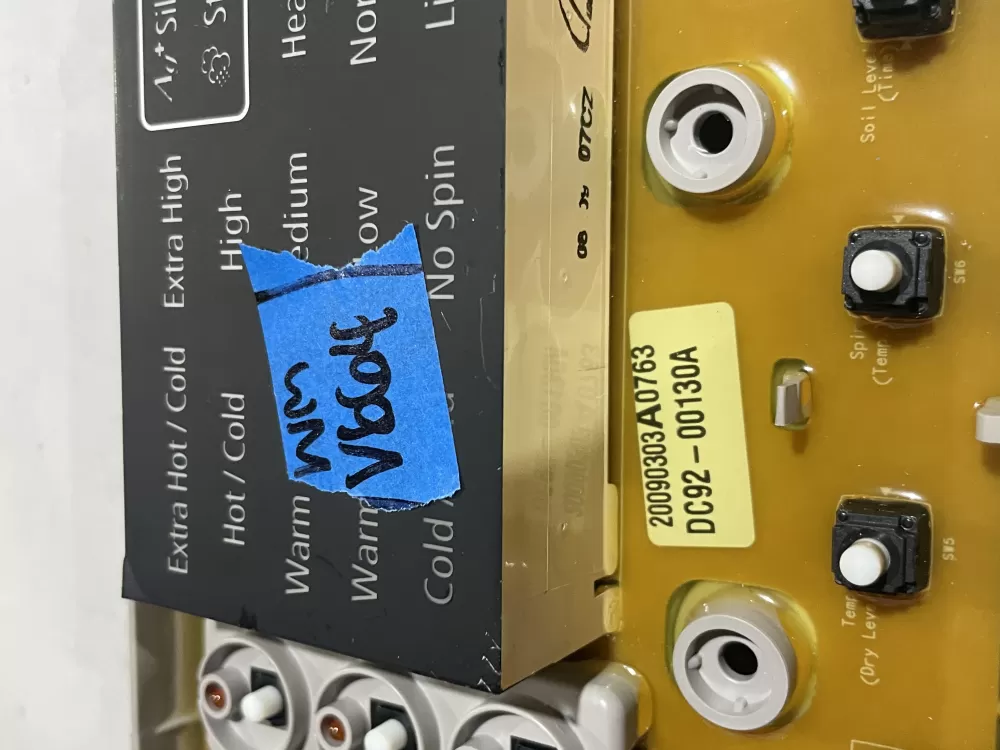 Samsung DC92-00130A DC92-00125A Washer UI Control Board AZ185935 | Wmv664