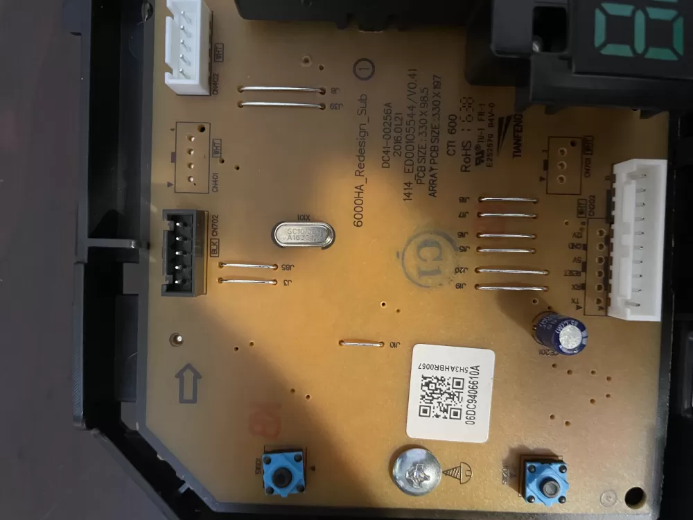 Samsung DC94 06610A Dc92 01802m Washer Control Board Panel AZ49855 | KMV421
