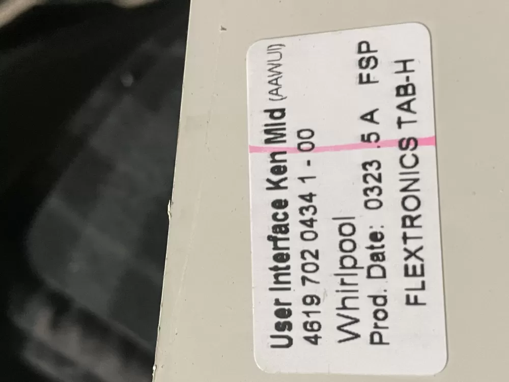 Whirlpool 4619 702 0434 1 - 00 Washer Control Board AZ6360 | WMV16