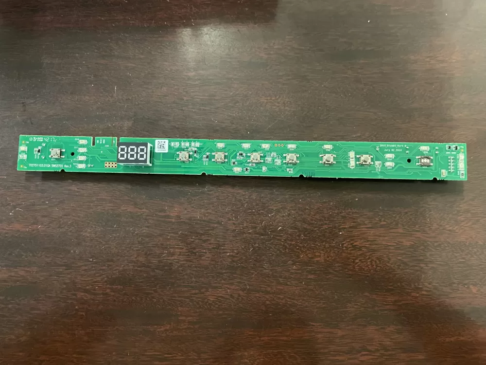GE 265D1468G403  WD21X31902  WD21X22175  Dishwasher User Interface Control Board