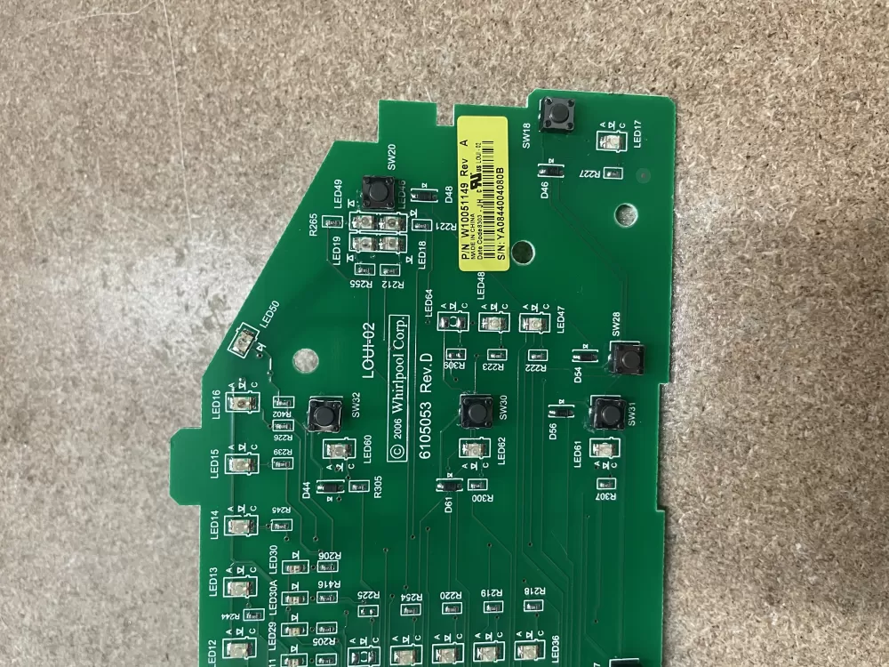 W10051149 WPW10051149 PS11748073 Washer Control Board AZ22443 | KM1419