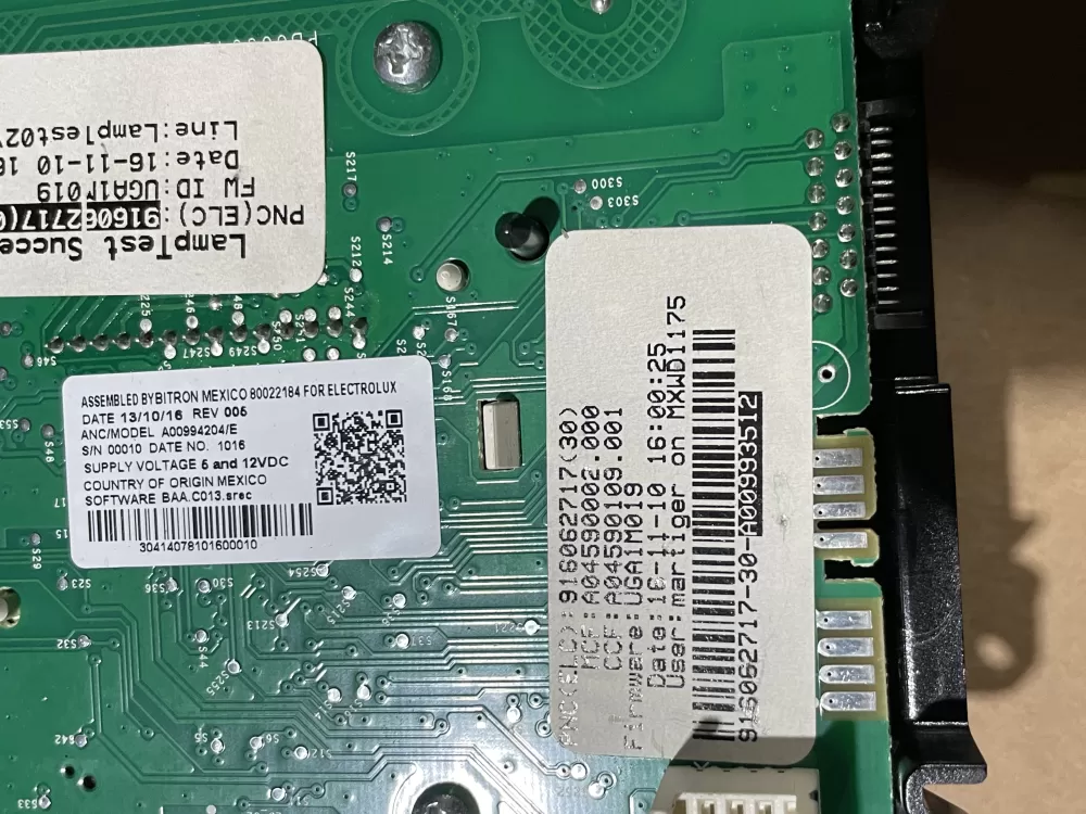 Frigidaire A00993512 Dryer Control Board Interface  AZ86497 | Wm845