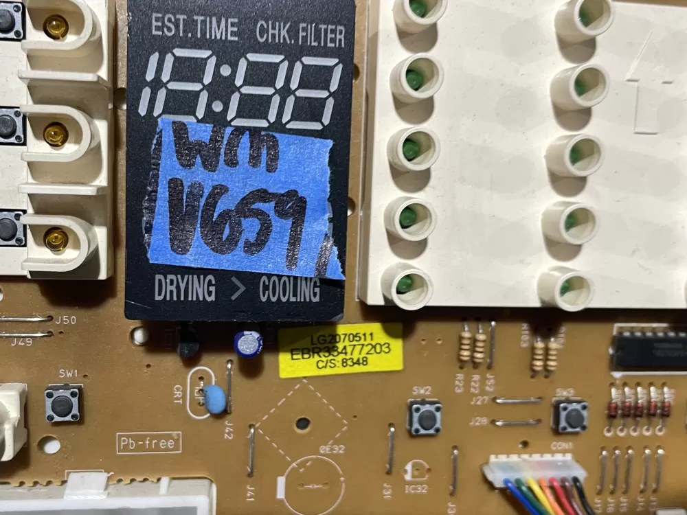 LG EAX32221201 EBR33477203 Dryer Control Board AZ111759 | Wmv659