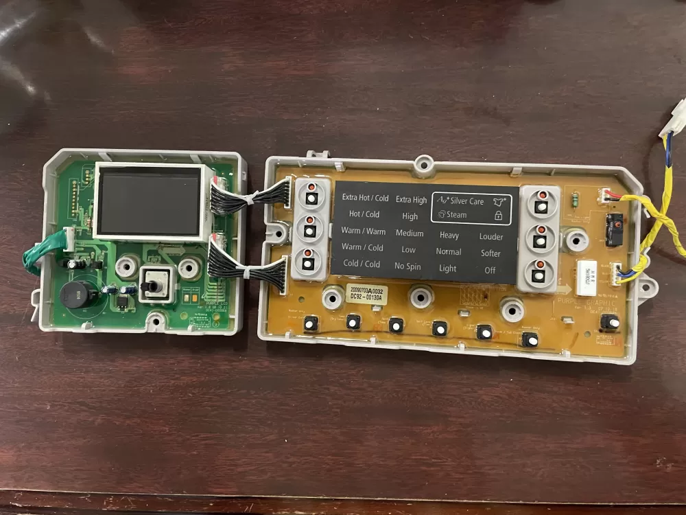 Samsung DC92-00130A  DC92-00125A Washer UI Control Board