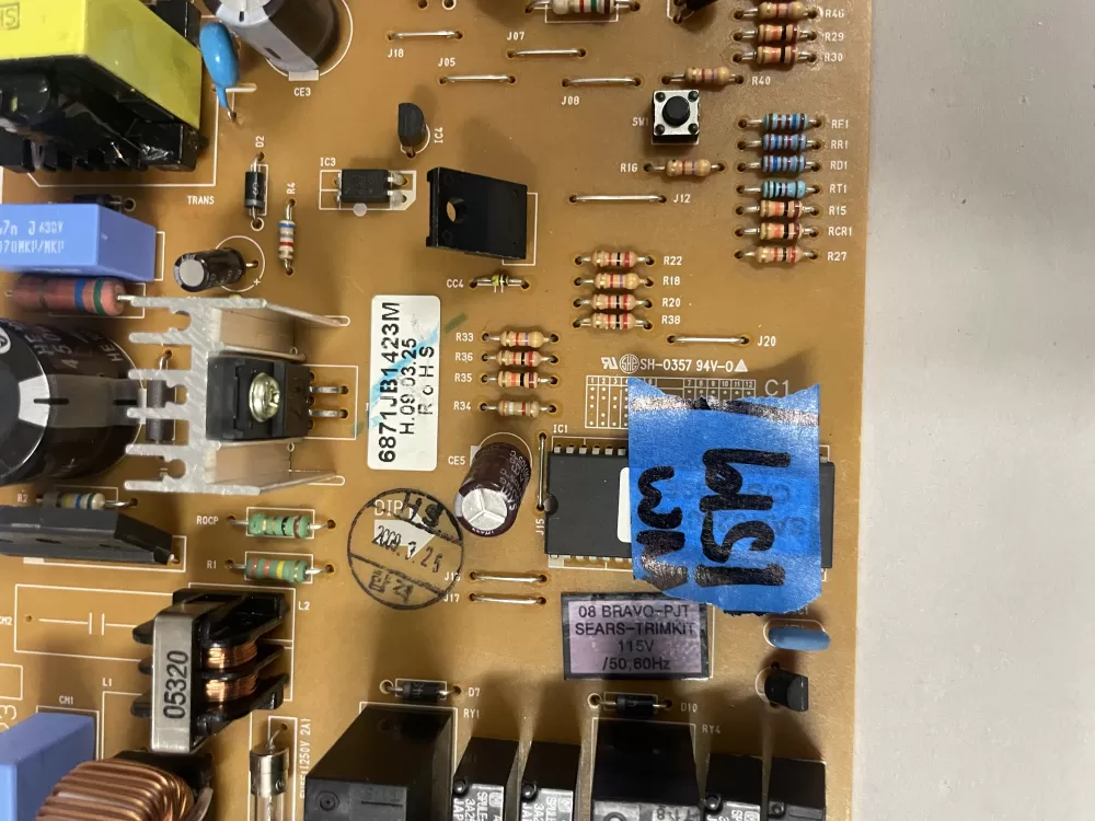 LG 6871JB1423M Refrigerator Control Board AZ226537 | Wm1519