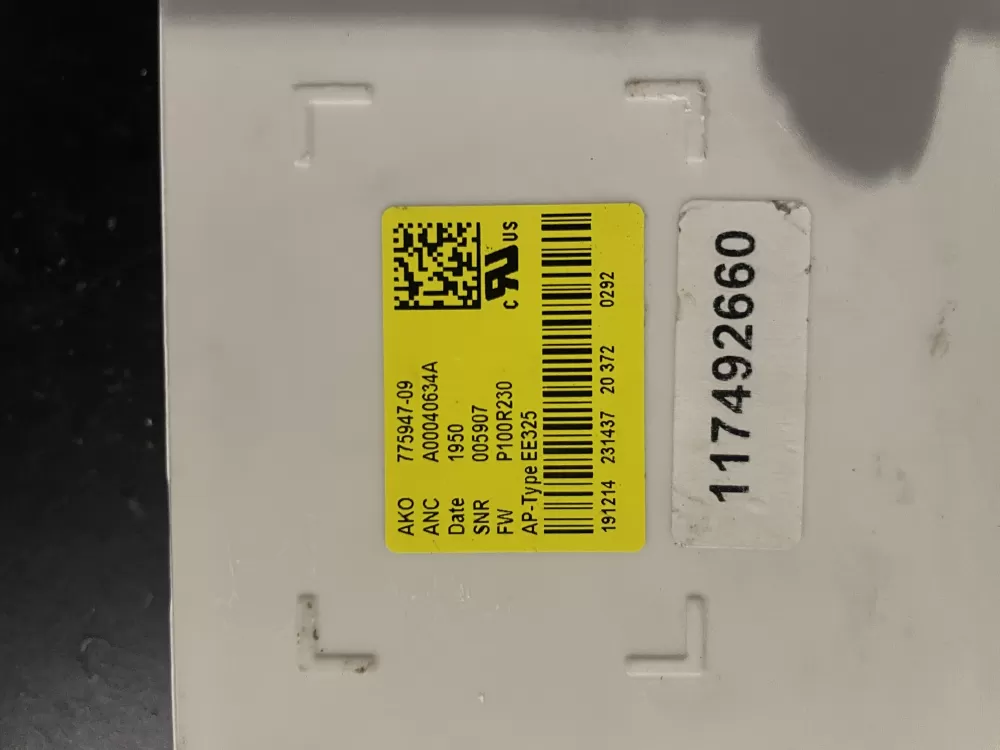 Electrolux 117492660 Dishwasher 775947-09 A00040634 Control AZ35523 | Wm431