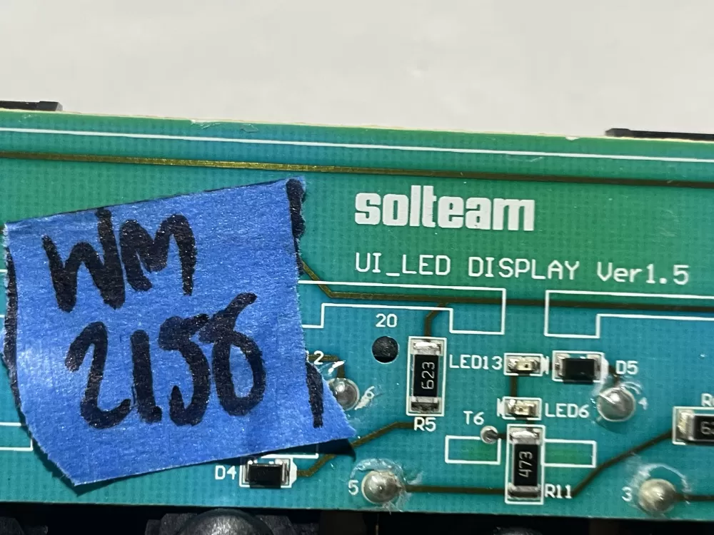Whirlpool SOLTEAM U1_LED DISPLAY Refrigerator Control Board AZ116569 | Wm2158
