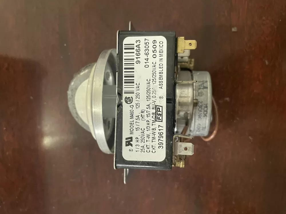 Whirlpool  Kenmore  Maytag  Roper  Amana  Inglis  Admiral WP3979617  AP6009055  3979617  8299782  921240  PS11742197 Dryer Timer