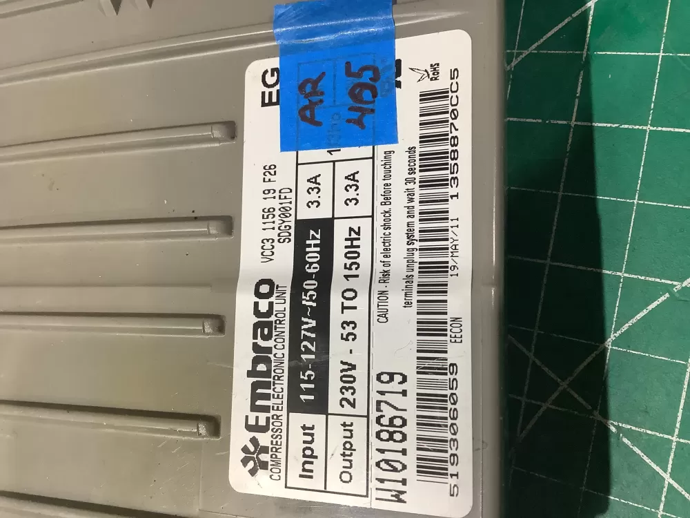 Whirlpool W1089391 Refrigerator Compressor Inverter Control AZ194990 | AR405
