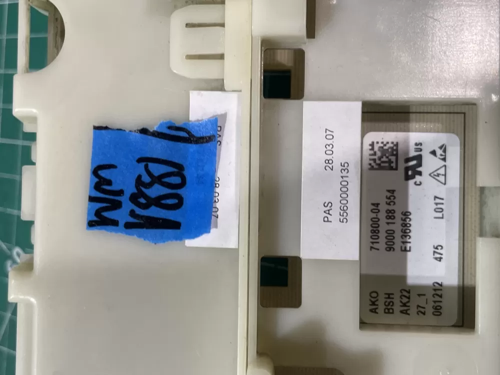 Bosch 9000188554 Dryer Control Board AZ192835 | Wmv881