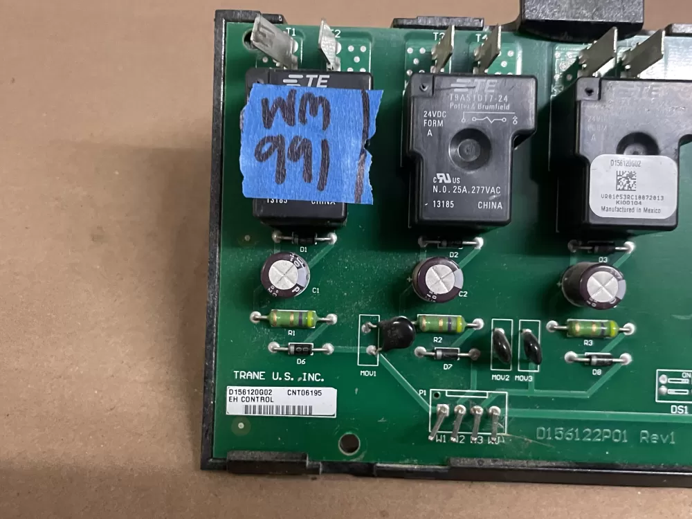 Trane EM Heat Control Board CNT06195 D156120g02 AZ103512 | Wm991