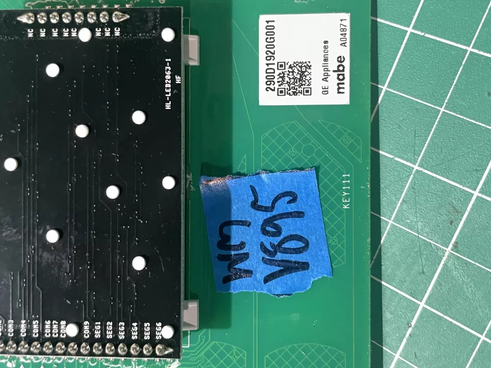 GE WH22X32885 Washer User Interface Control Board AZ197495 | Wmv895