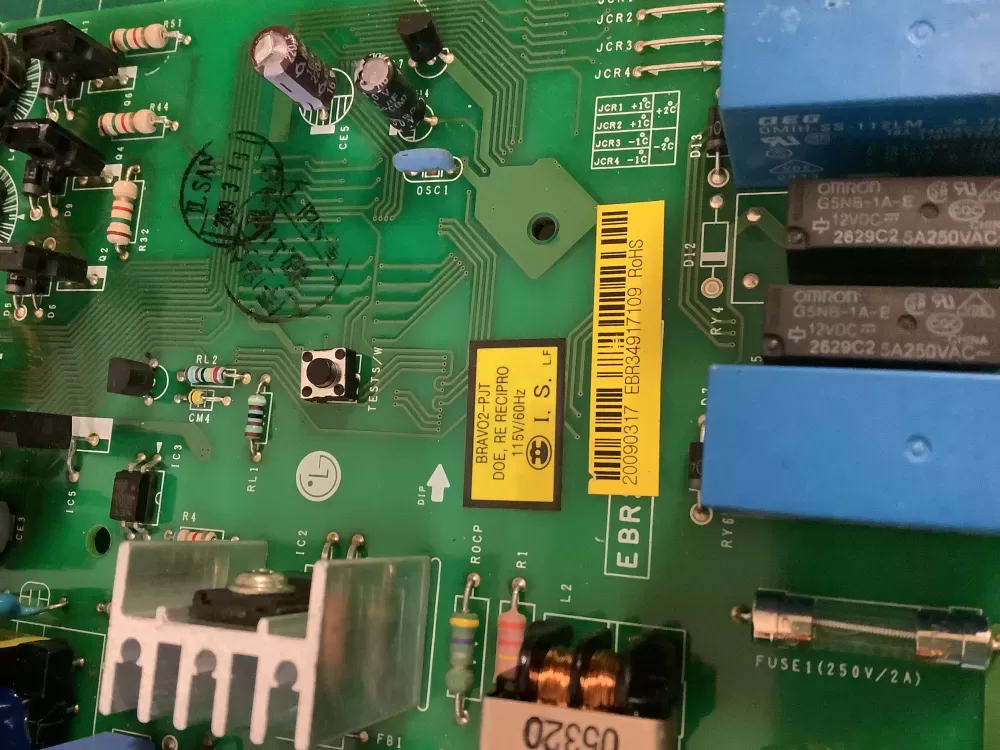 LG Kenmore EBR34917109 Refrigerator Control Board AZ180182 | NR2672