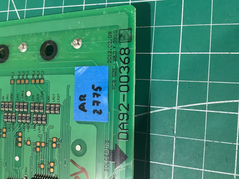 Samsung DA92-00368 B Refrigerator Dispenser UI Control Board AZ199135 | AR2775