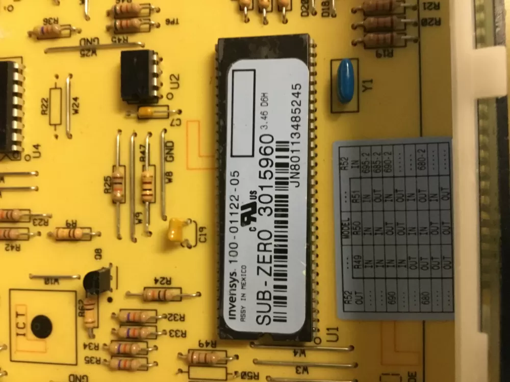 Sub-Zero 3015960 4204280 Refrigerator Control Board AZ8678 | NR508