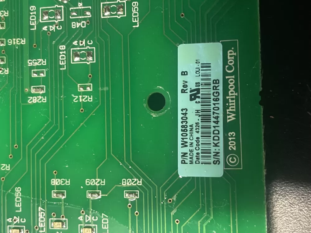Whirlpool Kenmore W10583043 Washer Control Board Interface AZ18250 | WM1281