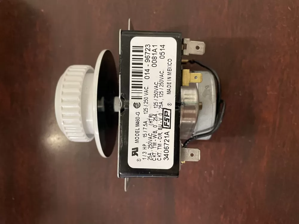 Whirlpool 3406721A AP3097855 3406721 WE04X10051 Dryer Timer AZ61748 | KM1976