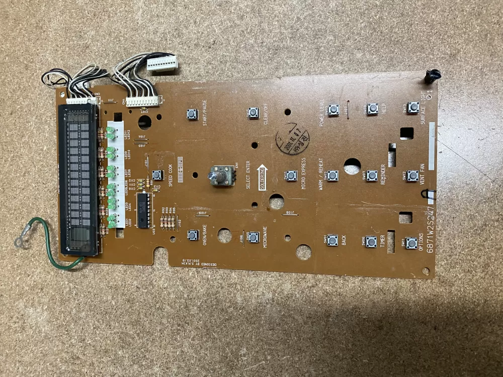 GE 6871W2S247A Microwave Control Board - #