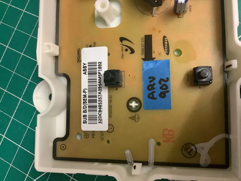 Samsung DC9405357A Dryer Control Board AZ206319 | ARV902