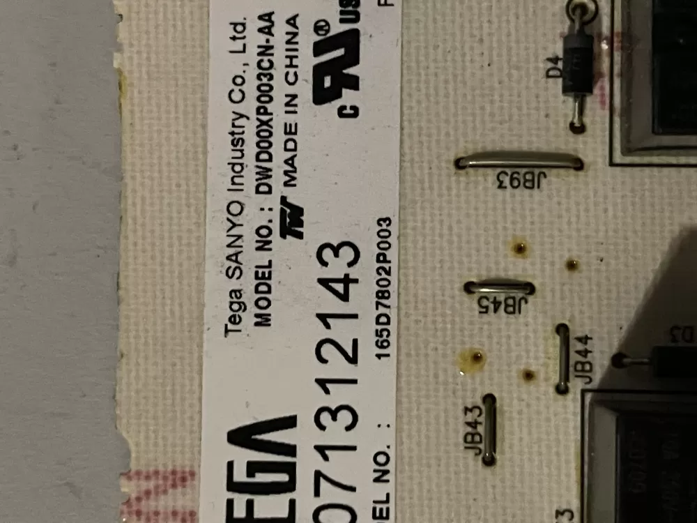 GE 165D7802P003 Dishwasher Control Board AZ34758 | Wm214