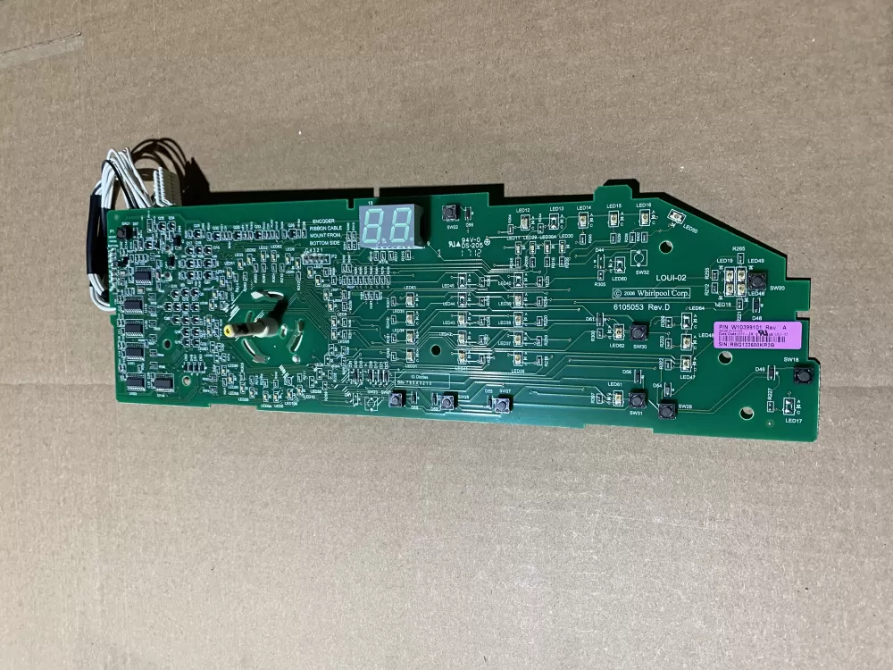 Whirlpool W10399101 Washer Control Board