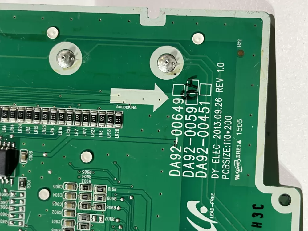 Samsung DA92 00649A Refrigerator Control Board Dispenser AZ143984 | Wm2415