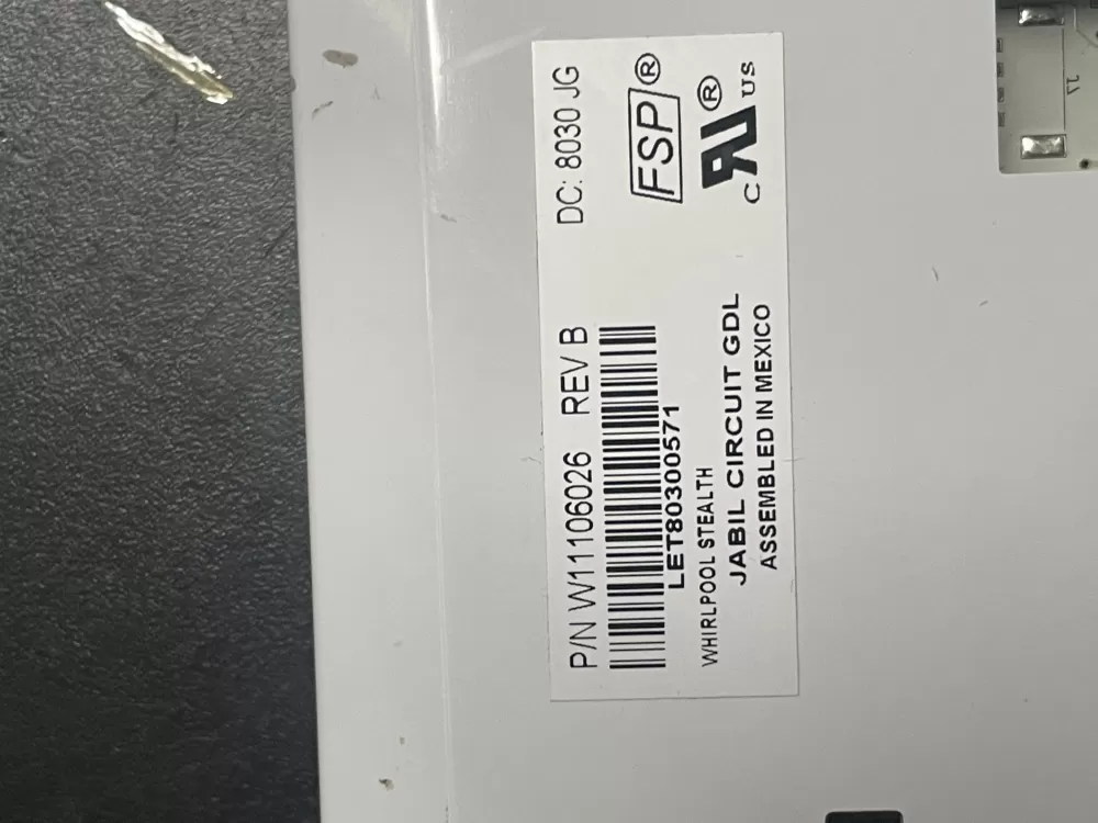 Whirlpool Amana W11106026 Refrigerator Control Board Interface AZ18913 | WM1244