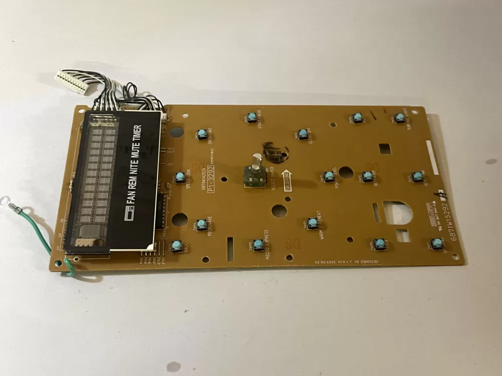 LG 6871W1S292A 6870W1A292A Microwave Oven Control Board AZ109184 | Wm174