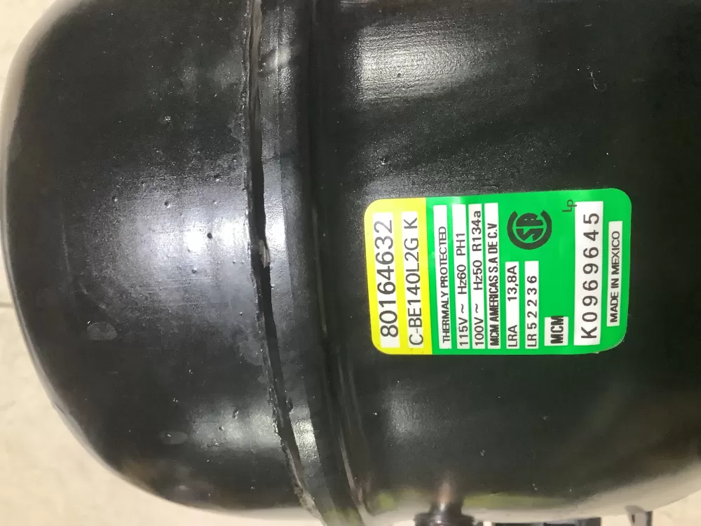 GE be140l2g Wr87x10126 Refrigerator Compressor AZ107497 | SL72