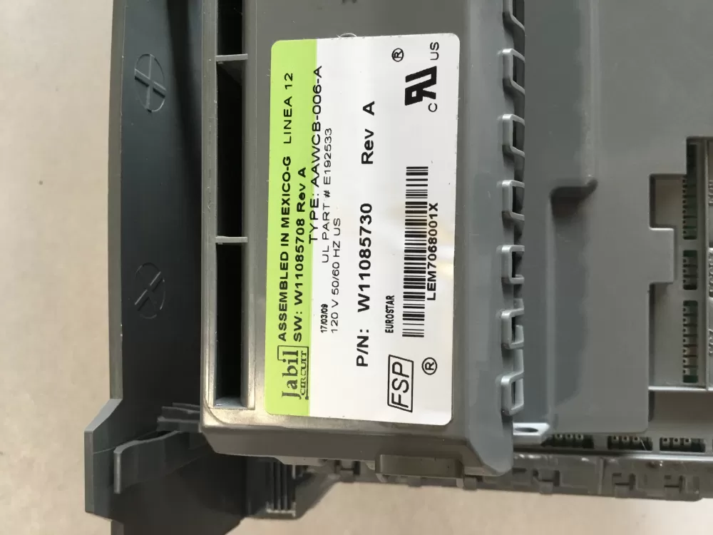 Whirlpool Washer Control Board W11085730  AZ150975 | BGV779