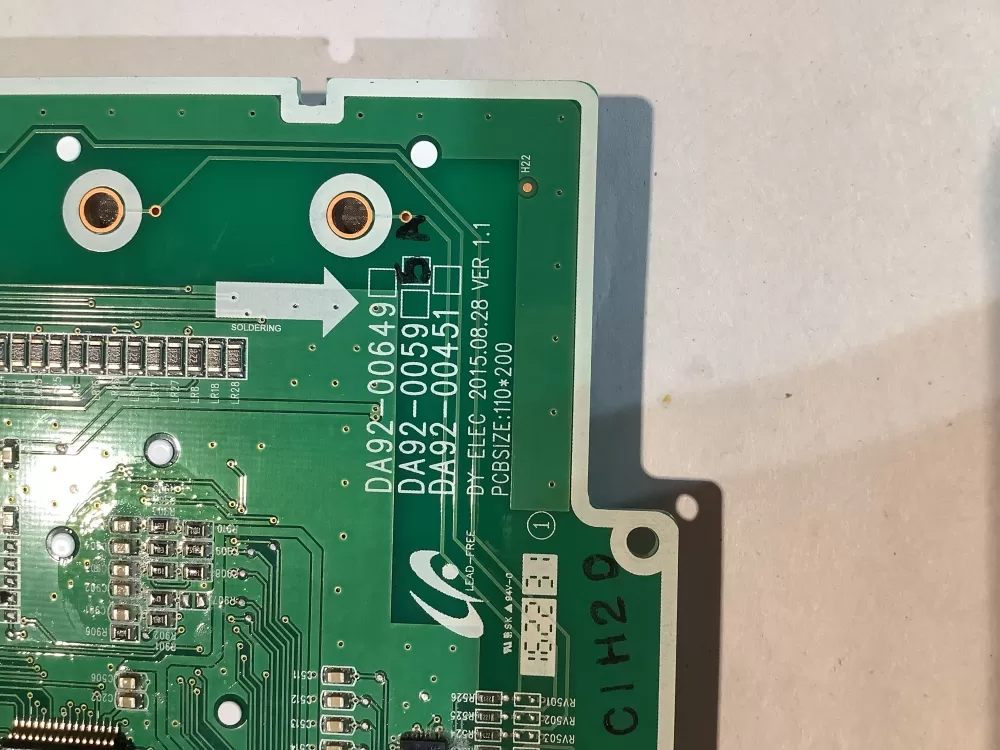 Samsung DA92 00649A Refrigerator Control Board Dispenser AZ148325 | BG2485