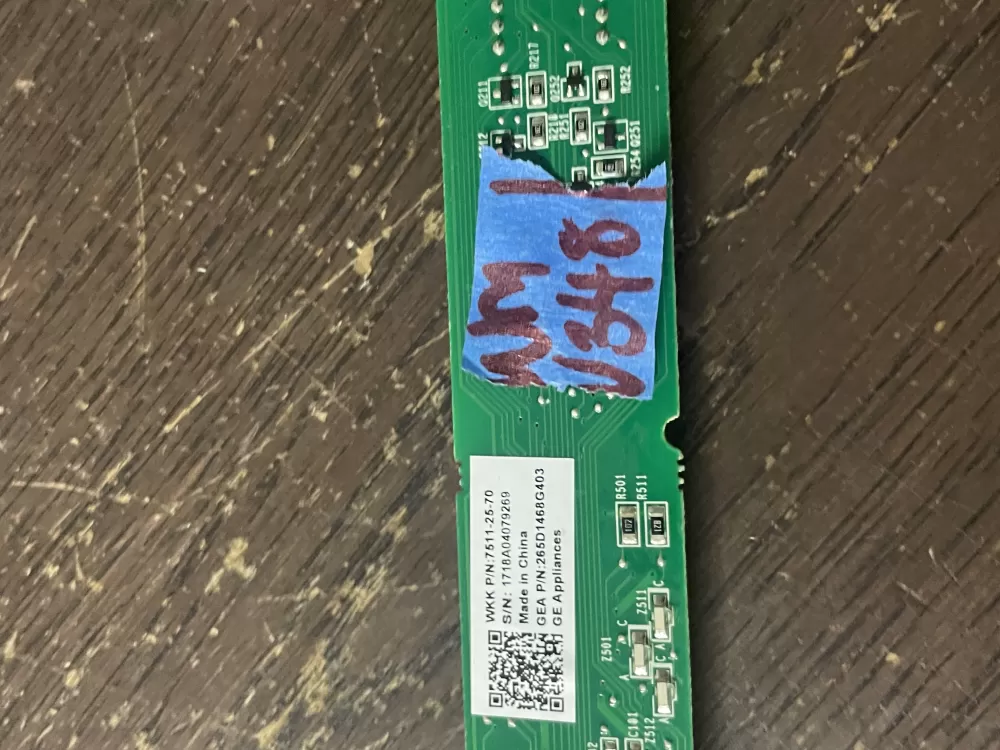 GE 265D1468G403 Dishwasher User Interface Control Board AZ45095 | Wmv348