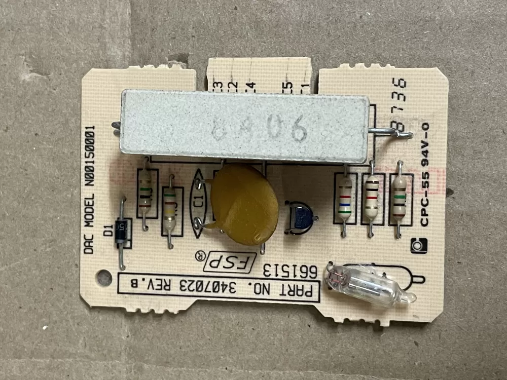 Kenmore  Whirlpool 3398084  AP3097570  2072  3398084R  3407021  3407023  60134  60150  60216  61236  661513  AH345727  EA345727  PS345727 Dryer Control Board