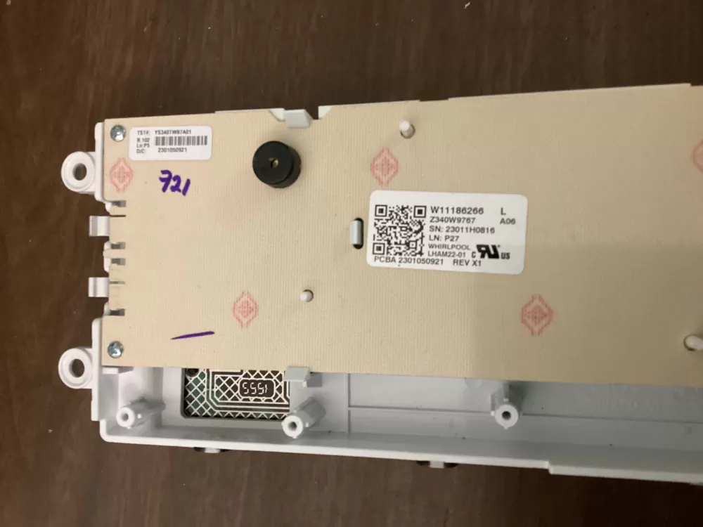 Whirlpool W11186266 Washer Control Board Display AZ98933 | BK1808