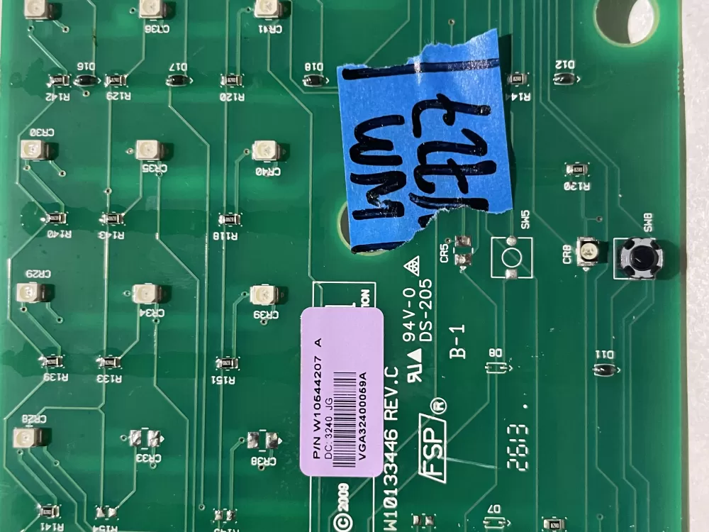 Whirlpool W10544207 Washer Board Control AZ125918 | Wmv727