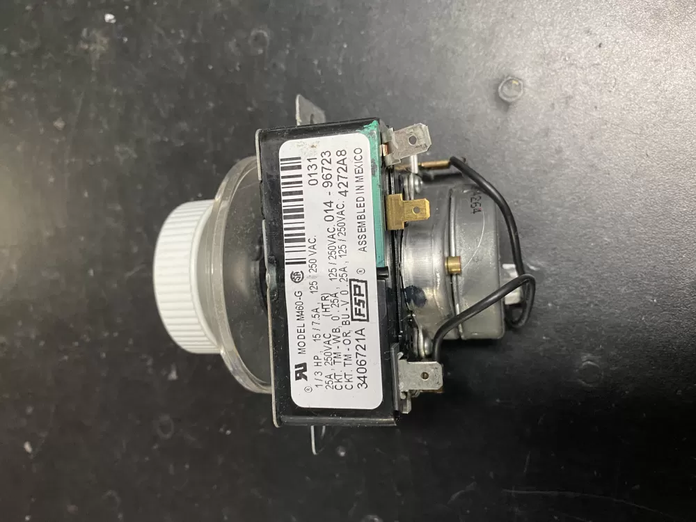 Whirlpool 3406721A AP3097855 3406721 WE04X10051 PD00055758 WE4X10051 877373 AP3637093 PS265288 EAP265288 Dryer Timer