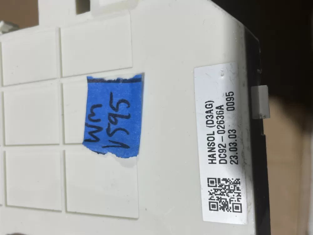 Samsung DC92-02636A AP7013940 Washer Control Board AZ89384 | Wmv594