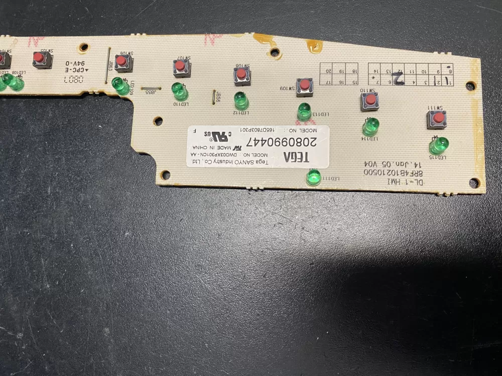 GE 165D7803P301 Dishwasher Control Board AZ12838 | BK749