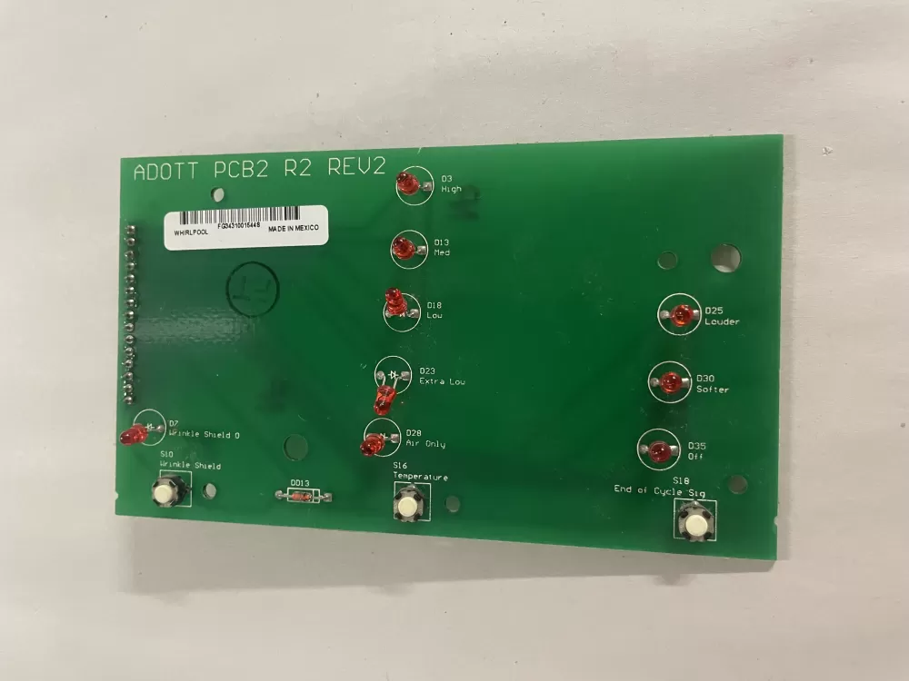 Whirlpool Control Board ADOTT PCB2 R2 REV2 AZ161823 | KM212