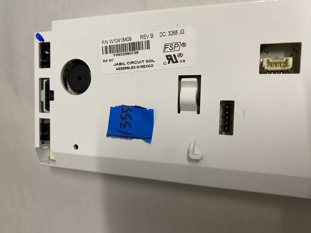 KitchenAid W10418409 W10623103 Refrigerator Control Board AZ210983 | BK1355